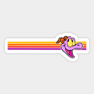 Happy little purple dragon of imagination Sticker